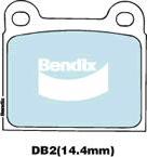 Bendix-AU DB2 ULT+ - Тормозные колодки, дисковые, комплект autosila-amz.com