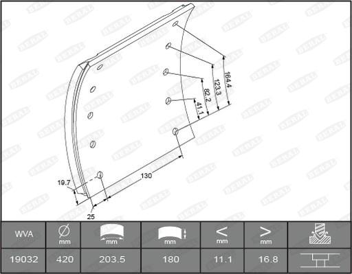 Beral 1903217500015178 - Комплект тормозных башмаков, барабанные тормоза autosila-amz.com