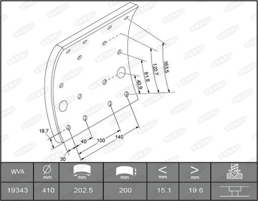 Beral 1926319806016375 - Комплект тормозных башмаков, барабанные тормоза autosila-amz.com