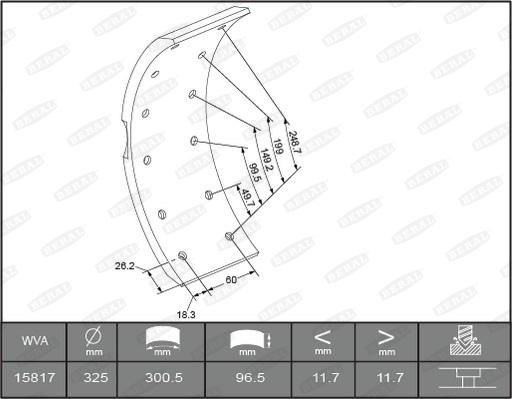 Beral 1581712106015603 - Комплект тормозных башмаков, барабанные тормоза autosila-amz.com