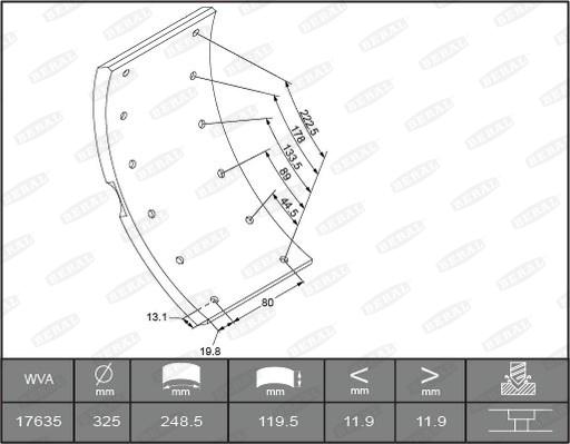 Beral 1763512006015603 - Комплект тормозных башмаков, барабанные тормоза autosila-amz.com