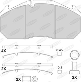 Beral 2908430004134224 - Тормозные колодки, дисковые, комплект autosila-amz.com