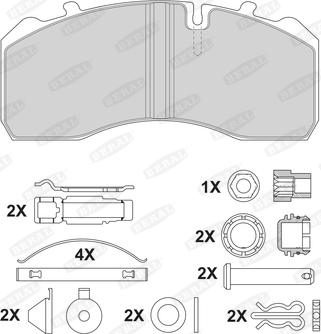 Beral 2919730004145694 - Тормозные колодки, дисковые, комплект autosila-amz.com