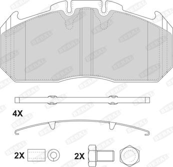 Beral 2915630004145724 - Тормозные колодки, дисковые, комплект autosila-amz.com