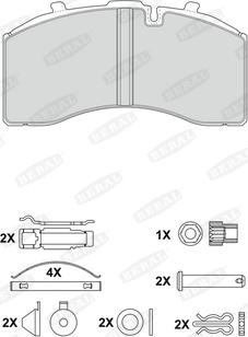 Meritor K002039 - Тормозные колодки, дисковые, комплект autosila-amz.com