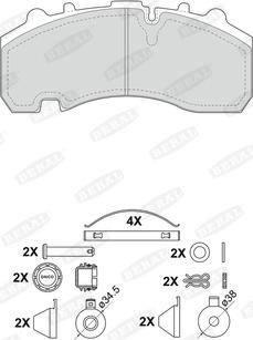 Beral 2916730004245754 - Колодки тормозные дисковые 2916730004245754 autosila-amz.com