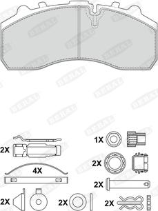 Beral 2917930004145504 - Тормозные колодки, дисковые, комплект autosila-amz.com