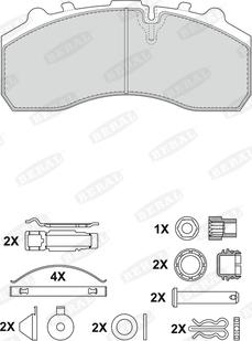 Beral 2917930004170834 - Тормозные колодки, дисковые, комплект autosila-amz.com