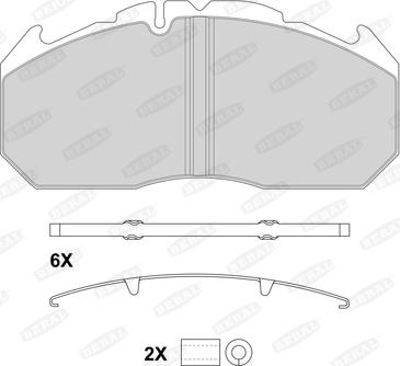 Beral 2921028004145684 - Тормозные колодки, дисковые, комплект autosila-amz.com