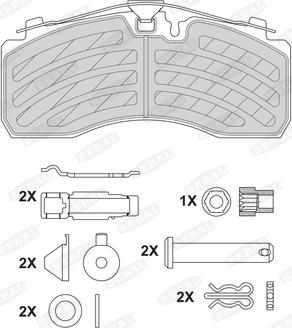 Beral BCV29257TK - Тормозные колодки, дисковые, комплект autosila-amz.com