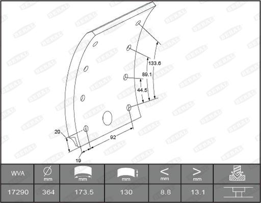 Beral KBL17290.3-1561 - Комплект тормозных башмаков, барабанные тормоза autosila-amz.com