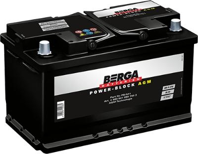 BERGA 5809010807502 - Стартерная аккумуляторная батарея, АКБ autosila-amz.com