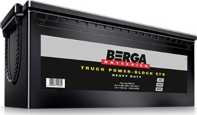 BERGA 680500100H432 - Стартерная аккумуляторная батарея, АКБ autosila-amz.com