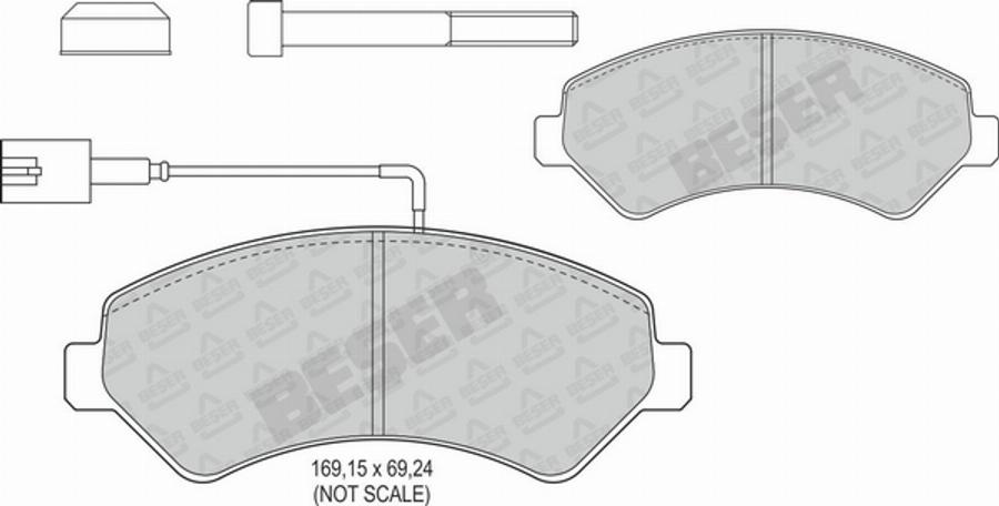 Beser 3922 - Тормозные колодки, дисковые, комплект autosila-amz.com