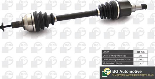 BGA DS2321L - Приводной вал autosila-amz.com