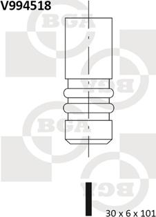 BGA V994518 - Выпускной клапан autosila-amz.com