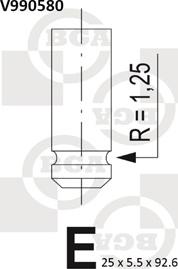 BGA V990580 - Выпускной клапан autosila-amz.com