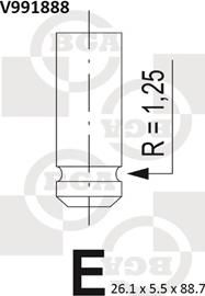 BGA V991888 - Выпускной клапан autosila-amz.com