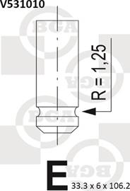 BGA V531010 - Впускной клапан autosila-amz.com