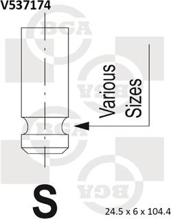 BGA V537174 - Выпускной клапан autosila-amz.com