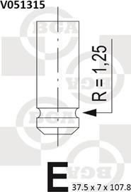 BGA V051315 - Впускной клапан autosila-amz.com