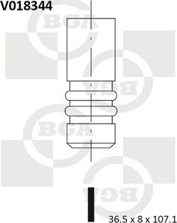 BGA V018344 - Впускной клапан autosila-amz.com