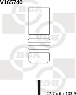 BGA V165740 - Впускной клапан autosila-amz.com