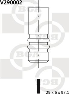 BGA V290002 - Впускной клапан autosila-amz.com