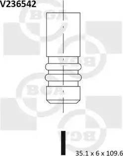 BGA V236542 - Впускной клапан autosila-amz.com