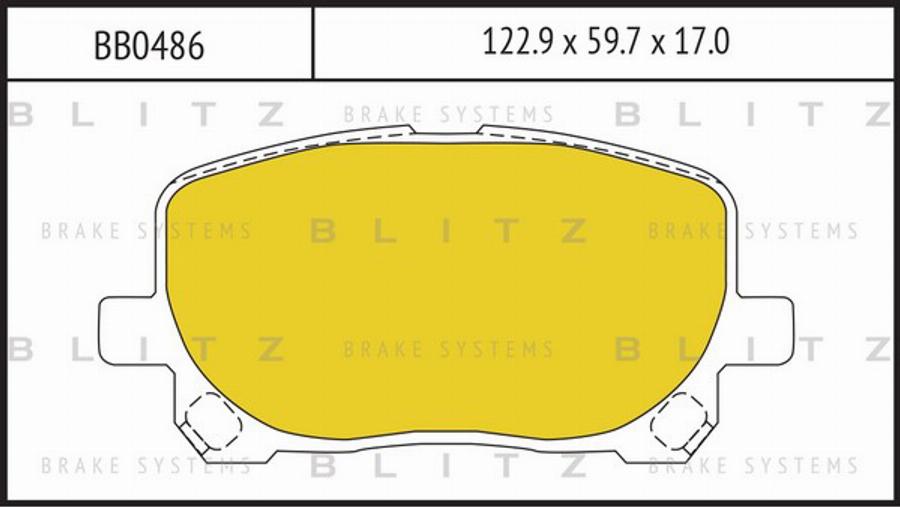 Blitz BB0486 - Тормозные колодки, дисковые, комплект autosila-amz.com