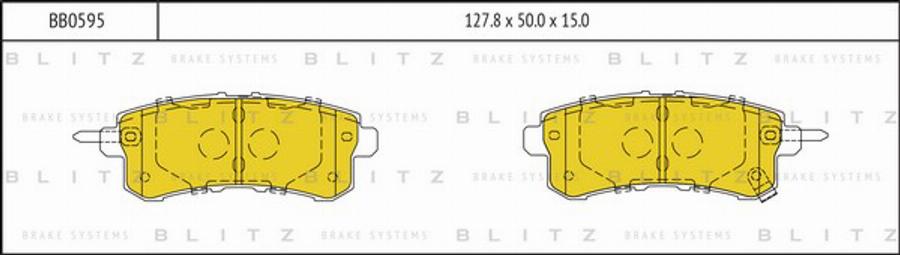Blitz BB0595 - Тормозные колодки, дисковые, комплект autosila-amz.com