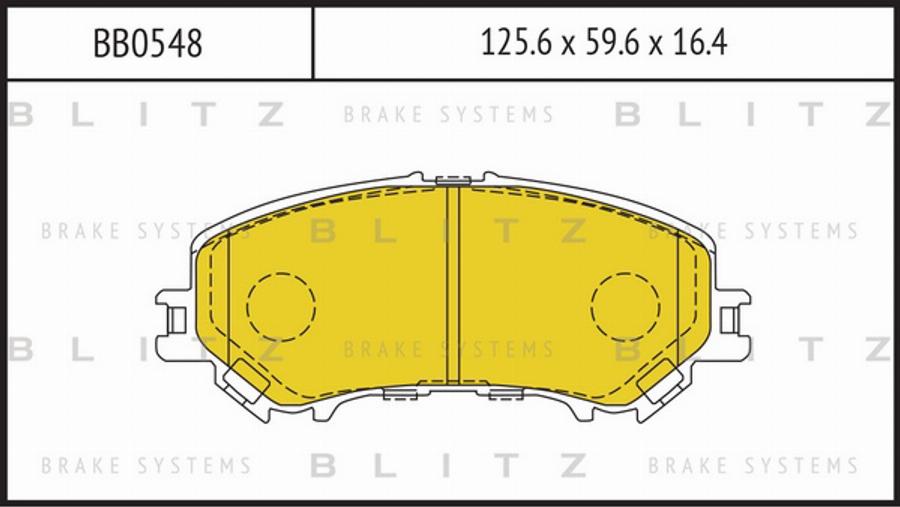Blitz BB0548 - Тормозные колодки, дисковые, комплект autosila-amz.com