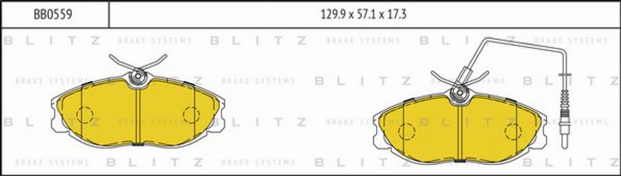 Blitz BB0559 - Тормозные колодки, дисковые, комплект autosila-amz.com