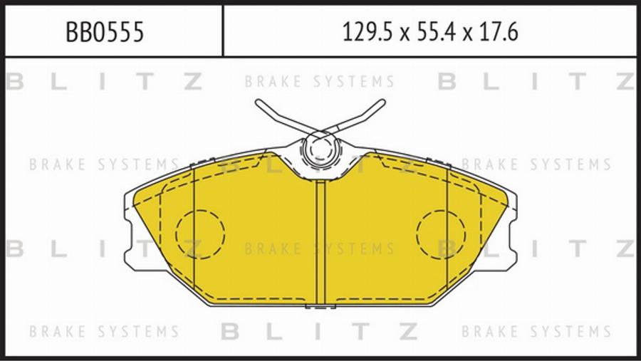 Blitz BB0555 - Тормозные колодки, дисковые, комплект autosila-amz.com