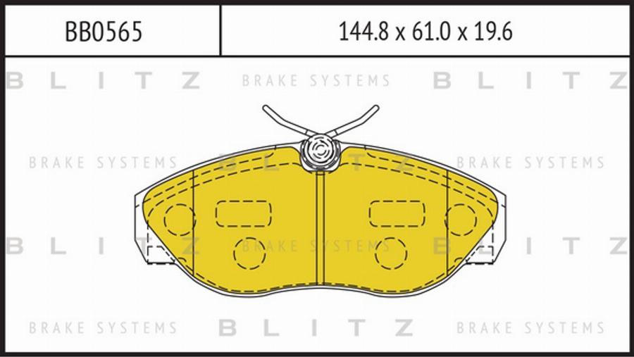 Blitz BB0565 - Тормозные колодки, дисковые, комплект autosila-amz.com