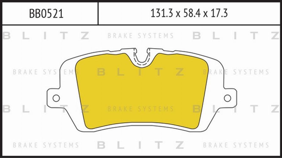 Blitz BB0521 - Тормозные колодки, дисковые, комплект autosila-amz.com