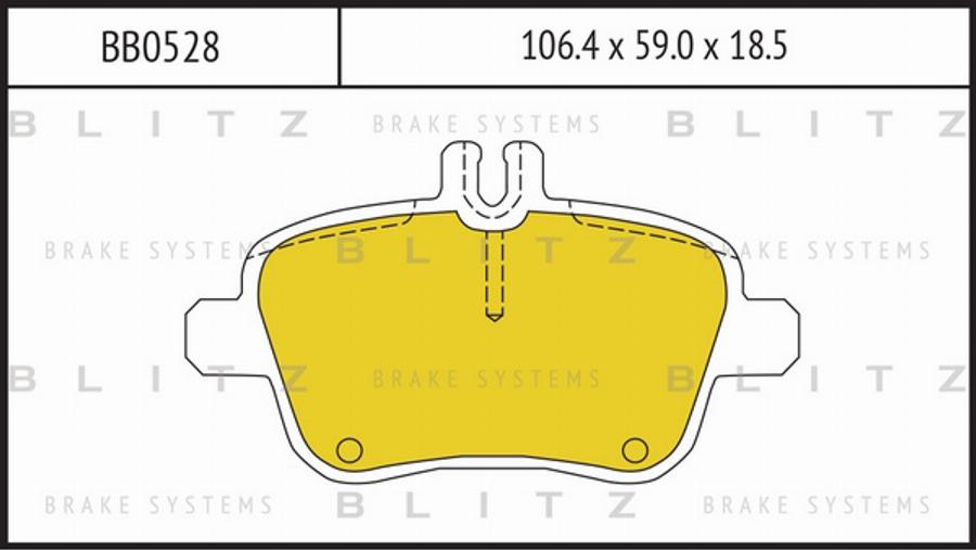 Blitz BB0528 - Тормозные колодки, дисковые, комплект autosila-amz.com