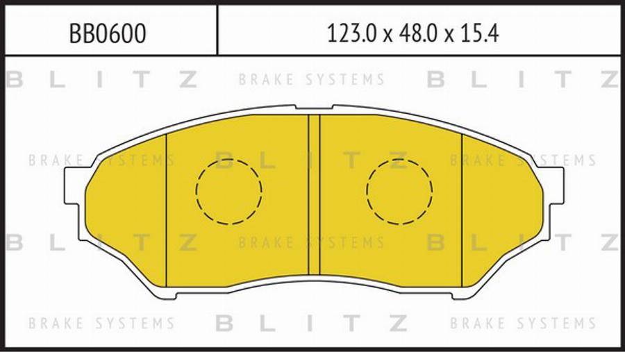 Blitz BB0600 - Тормозные колодки, дисковые, комплект autosila-amz.com