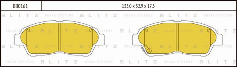 Blitz BB0161 - Тормозные колодки, дисковые, комплект autosila-amz.com
