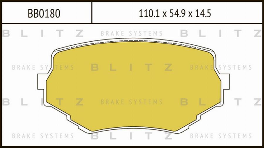 Blitz BB0180 - Тормозные колодки, дисковые, комплект autosila-amz.com