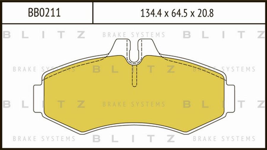 Blitz BB0211 - Тормозные колодки, дисковые, комплект autosila-amz.com