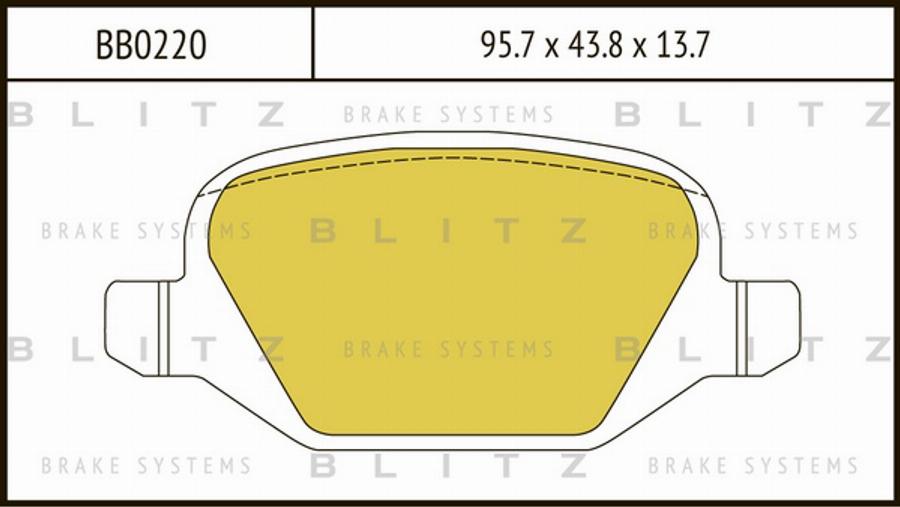 Blitz BB0220 - Тормозные колодки, дисковые, комплект autosila-amz.com