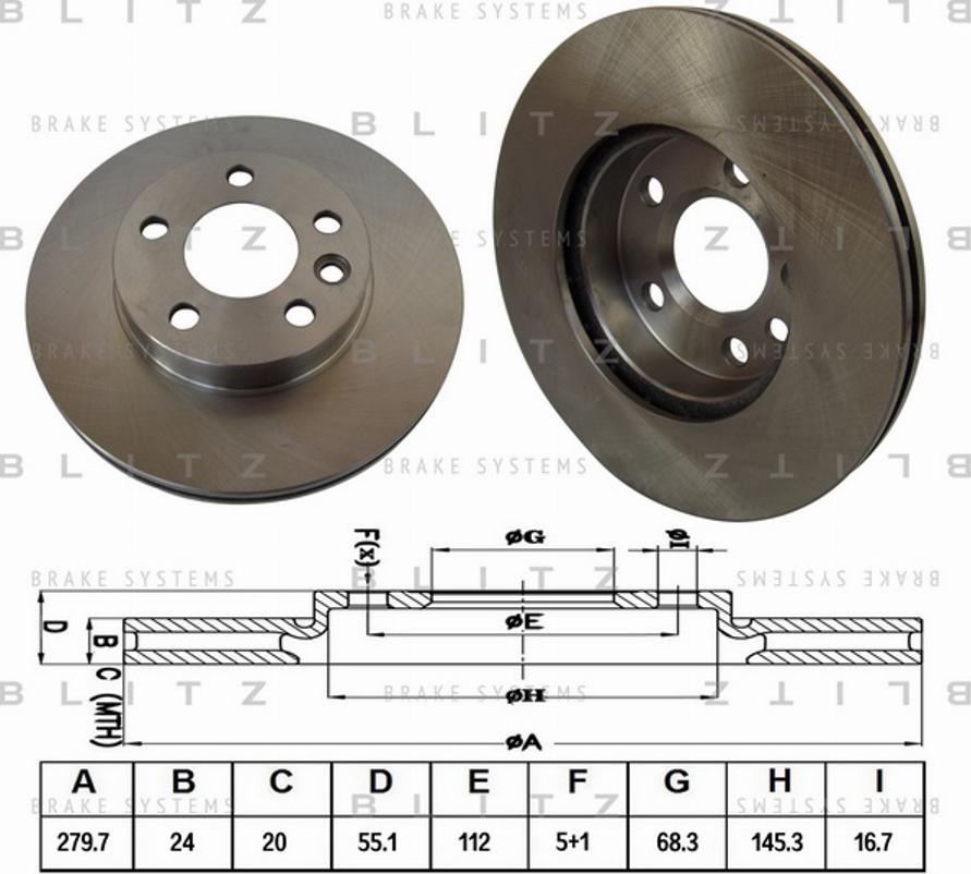 Blitz BS0149 - Тормозной диск autosila-amz.com