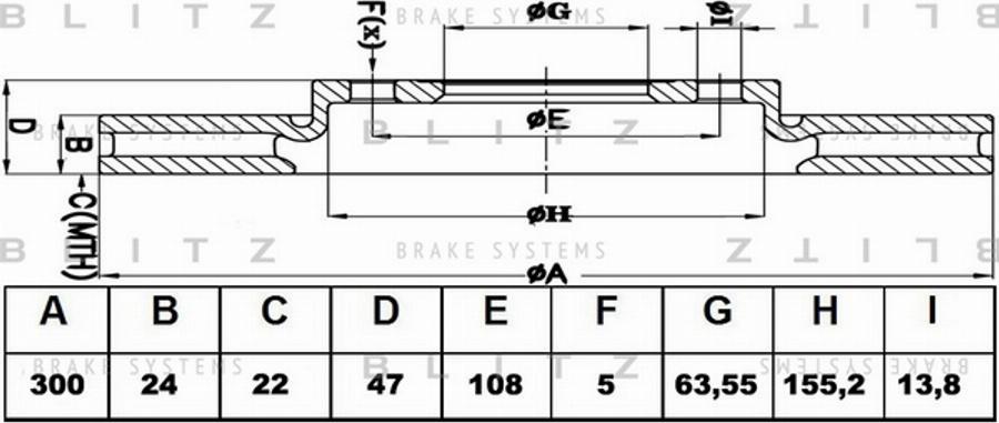 Blitz BS0141 - Тормозной диск autosila-amz.com