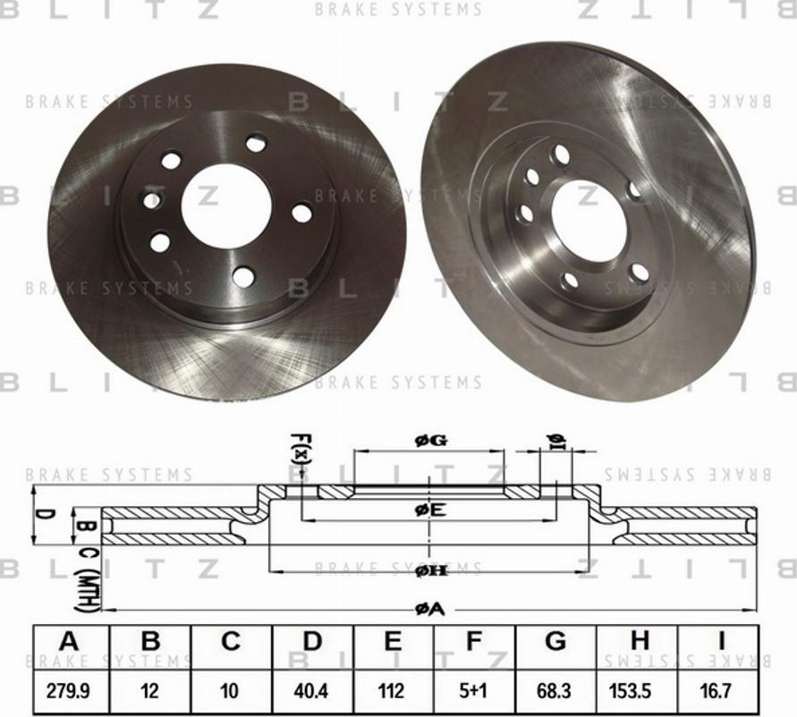 Blitz BS0157 - Тормозной диск autosila-amz.com