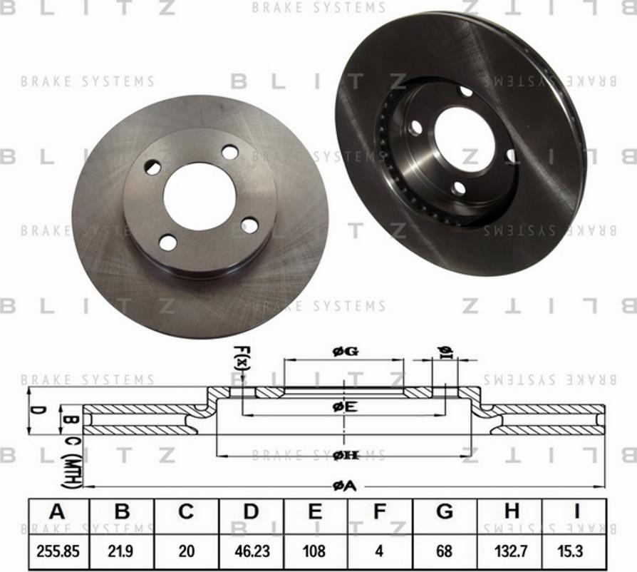 Blitz BS0101 - Тормозной диск autosila-amz.com