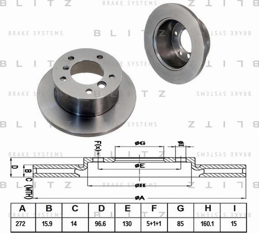 Blitz BS0119 - Тормозной диск autosila-amz.com