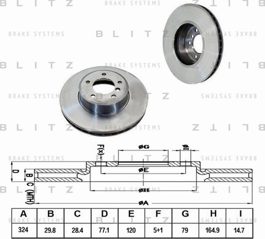 Blitz BS0189 - Тормозной диск autosila-amz.com