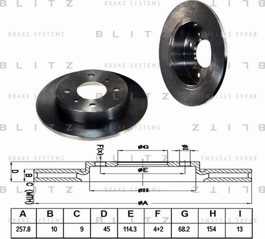 Blitz BS0131 - Тормозной диск autosila-amz.com