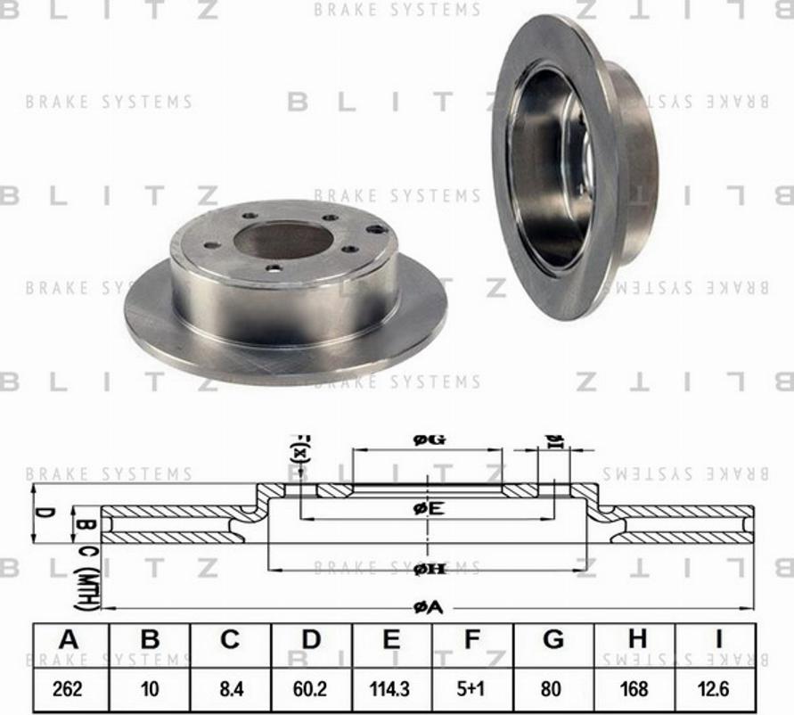 Blitz BS0344 - Тормозной диск autosila-amz.com